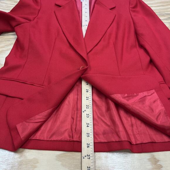 Vintage Pendleton Women’s Size 12P 100% Virgin Wool Red Blazer Career Classic - Picture 9 of 11
